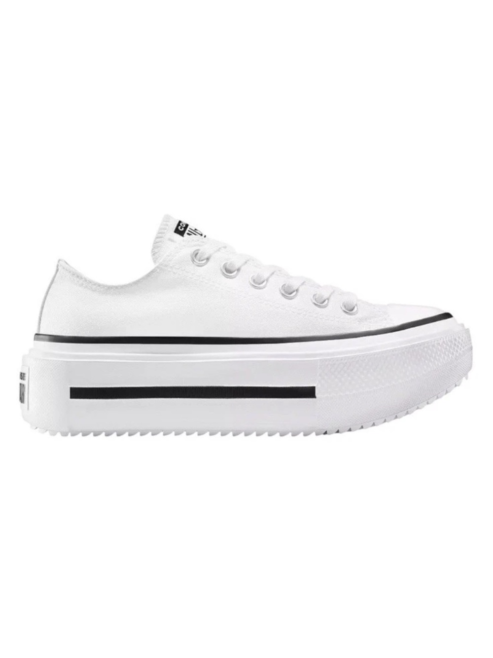 NEW Converse Women's Double Stack Low Top Shoes White Size 8.5 Platform Sneakers - Picture 2 of 9